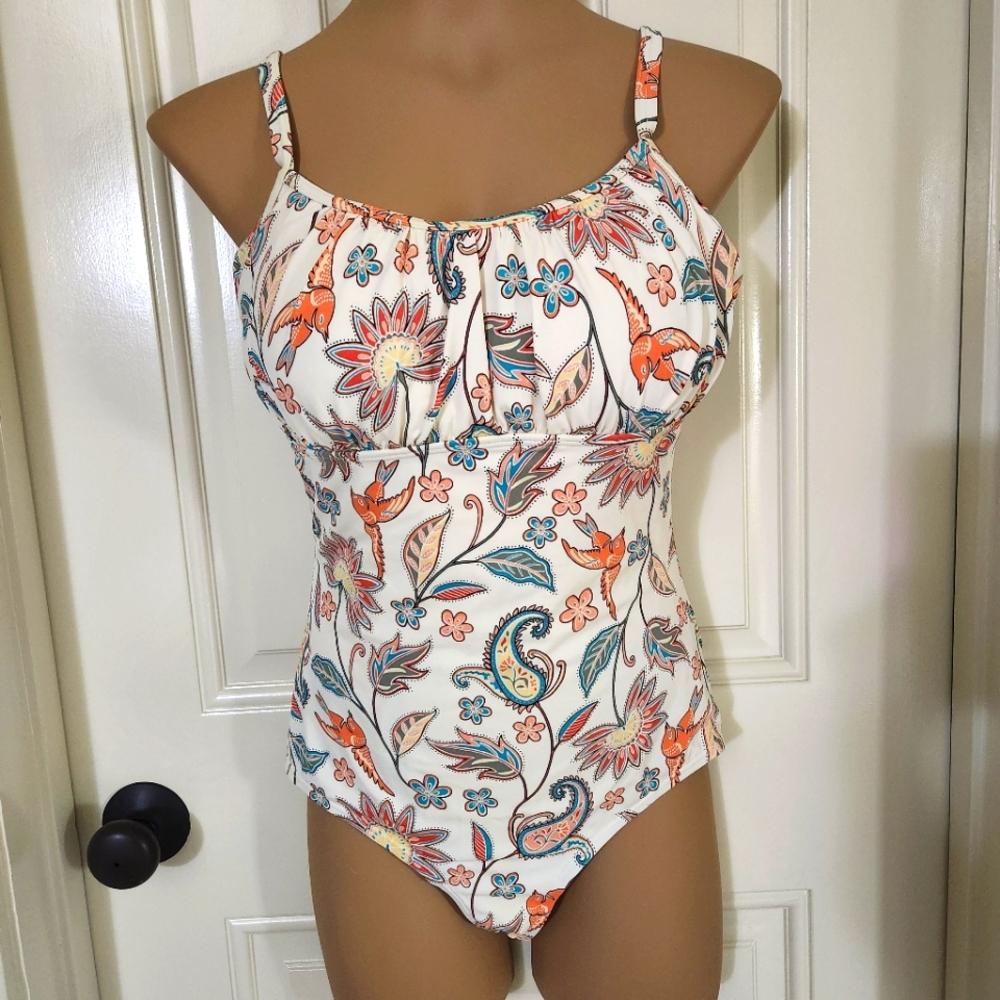Very cute one piece swimsuit.  Size 10.  Excellent condition.